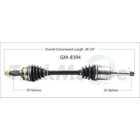 Surtrack Axle Cv Axle Shaft, Gm-8394 GM-8394